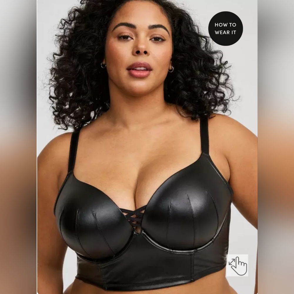 Torrid Black Lace-Up Bralette